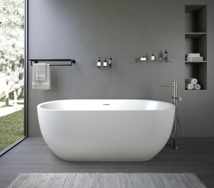 Ideavit Thalia fritstående badekar 1700 x 600 mm - Mat hvid Ideavit Thalia fritstående badekar 1700 x 600 mm - Mat hvid