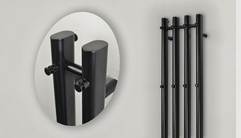 Kriss Vega håndklædetørrer - 25,7x142 cm - Mat sort Kriss Vega håndklædetørrer - 25,7x142 cm - Mat sort