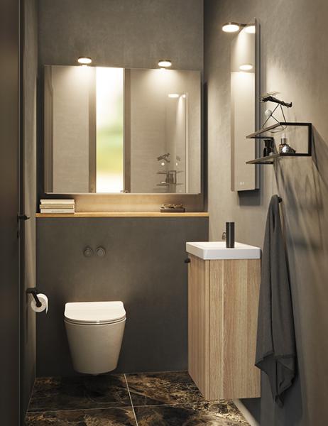 Dansani Micro Larghetto 43 håndvask t/møbel - 1 hanehul Dansani Micro Larghetto 43 håndvask t/møbel - 1 hanehul