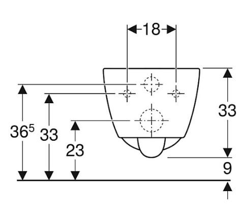 Geberit Icon v&aelig;gh&aelig;ngt toilet m/RIMfree