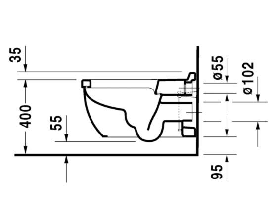 Duravit Starck 3 hængeskål m/wondergliss til sensowash Duravit Starck 3 hængeskål m/wondergliss til sensowash