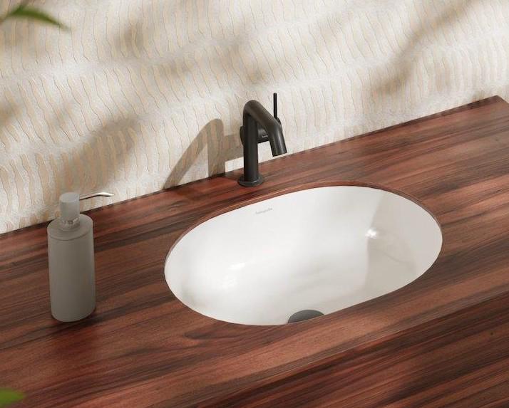 hansgrohe Xuniva U 45 h&aring;ndvask t/underlimning - Med overl&oslash;b - Uden hanehul