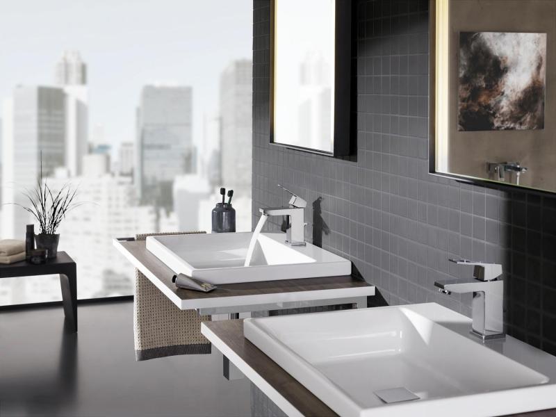Grohe Essence New M h&aring;ndvaskarmatur m/bundventil - B&oslash;rstet hard graphite