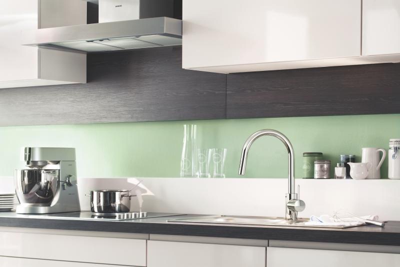 Grohe NEW Concetto k&oslash;kkenarmatur m/udtr&aelig;k og C-tud - Supersteel