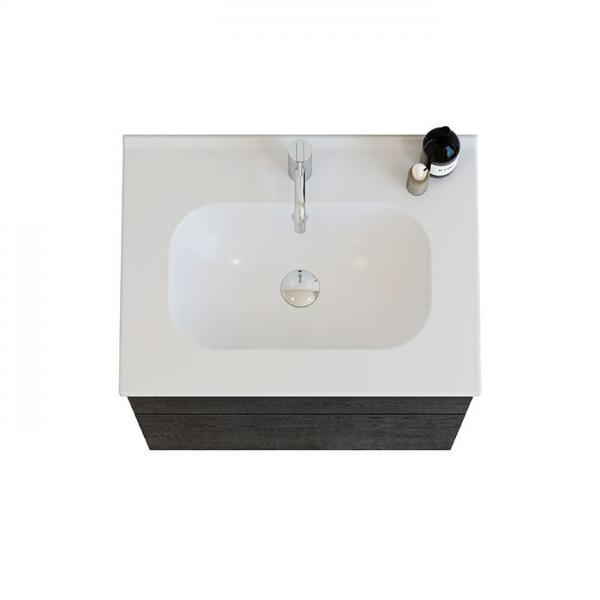 Dansani Luna 61 møbelsæt m/Kantate vask, høj skuffe og indretning - Sort eg Dansani Luna 61 møbelsæt m/Kantate vask, høj skuffe og indretning - Sort eg