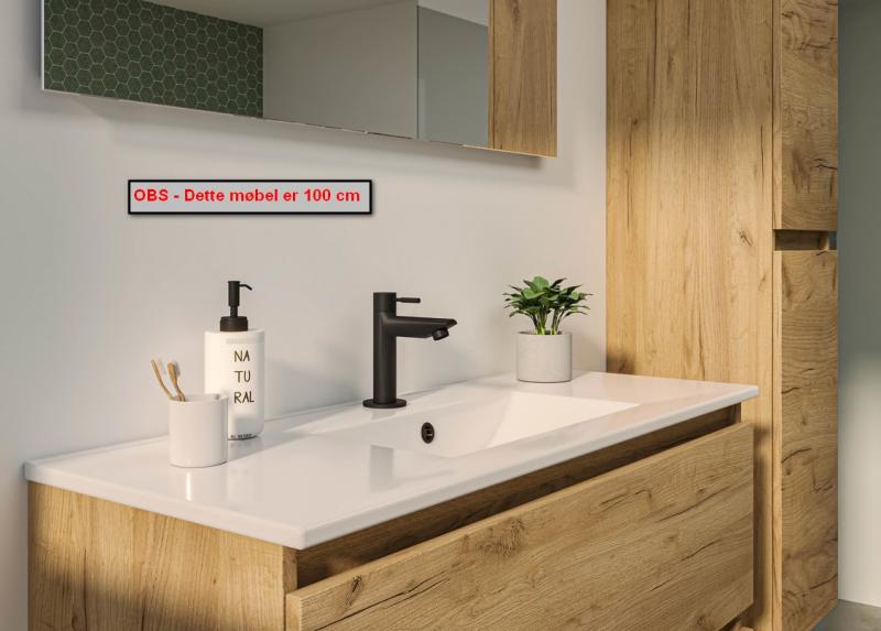 Sanibell Basicline mini m&oslash;bels&aelig;t 80 m/integrerede greb - Whiskey eg