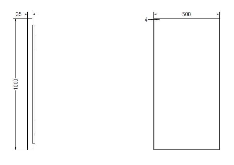 Sanibell Ink SP32 firkantet spejl m/backlight, varme og sensor 50 x 100 cm - Børstet kobber Sanibell Ink SP32 firkantet spejl m/backlight, varme og sensor 50 x 100 cm - Børstet kobber