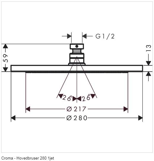 Hansgrohe Ecostat Round komplet brusesystem til indbygning - Mat sort Hansgrohe Ecostat Round komplet brusesystem til indbygning - Mat sort