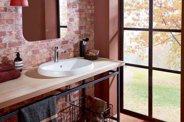 V&B Architectura 60 håndvask t/nedfældning - 1/3 hanehuller V&B Architectura 60 håndvask t/nedfældning - 1/3 hanehuller