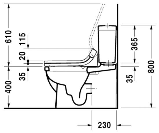 Duravit Starck 3 gulvtoilet m/wondergliss til sensowash sæde Duravit Starck 3 gulvtoilet m/wondergliss til sensowash sæde