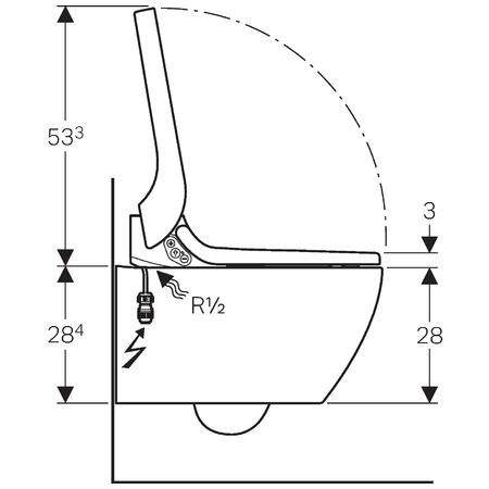 Geberit AquaClean Tuma Comfort douchetoilet - Hvid alpin