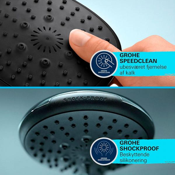 Grohe Vitalio Start 110 håndbruser 1 spray inkl. bruseslange og WaterSaving Grohe Vitalio Start 110 håndbruser 1 spray inkl. bruseslange og WaterSaving