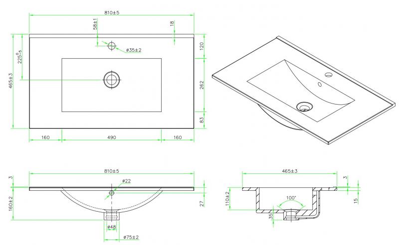 Cass&oslash;e Solid 80 m&oslash;bels&aelig;t - Massiv eg