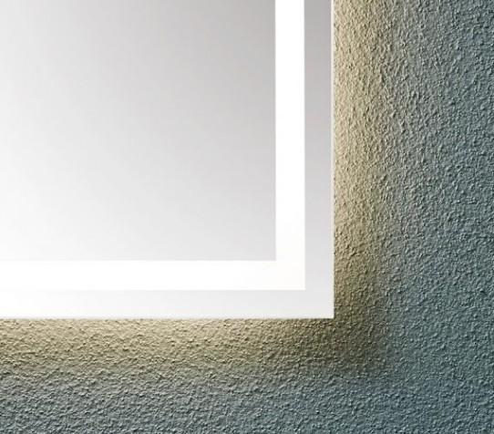 Luca firkantet spejl m/integreret LED lys, backlight og touch - 100 cm Luca firkantet spejl m/integreret LED lys, backlight og touch - 100 cm