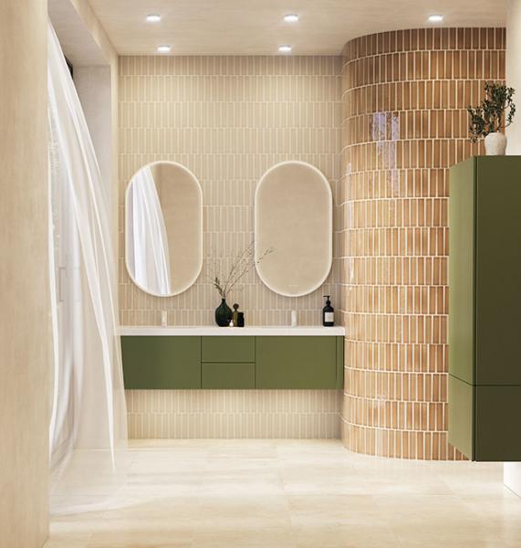 Dansani Moon spejl 105*60 m/lys og lysstyring - B&oslash;rstet messing