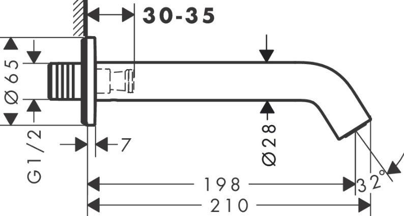 hansgrohe DuoTurn Tecturis komplet badekararmatur t/indbygning - B&oslash;rstet bronze