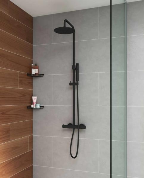 Lavabo Argo 300 komplet bruses&aelig;t - Mat sort