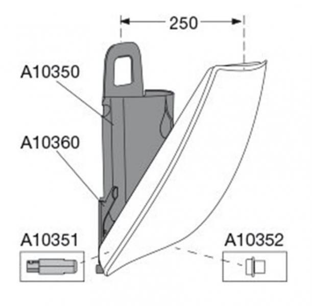Pressalit v&aelig;gh&aelig;ngt toiletspand m/softopen - Hvid