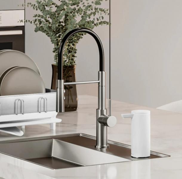 Simplehuman s&aelig;bedispenser m/sensor - Hvid