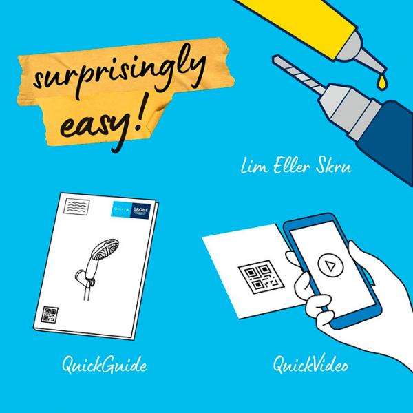 Grohe Vitalio Start 110 håndbrusersæt - 1 spray Grohe Vitalio Start 110 håndbrusersæt - 1 spray